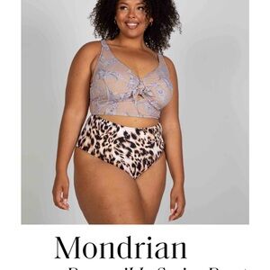 ArteSands High-Waisted Reversible Bikini Bottoms Size 12